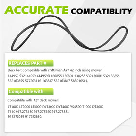 Tecreddy 144959 belt compatible with Ariens machines for reliable maintenance