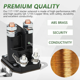 Tecreddy 4-terminal starter solenoid with 12V design for reliable starts.