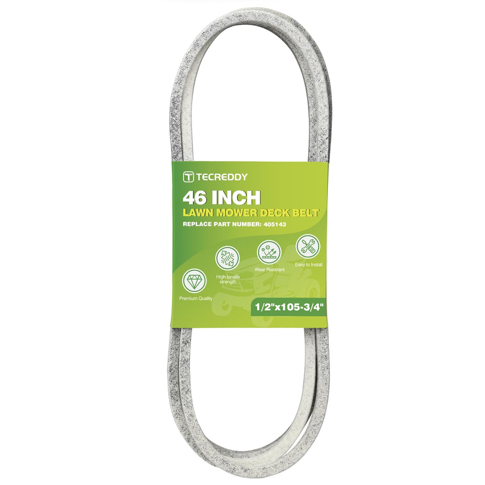 Tecreddy 405143 deck belt for Husqvarna 46in fits securely.
