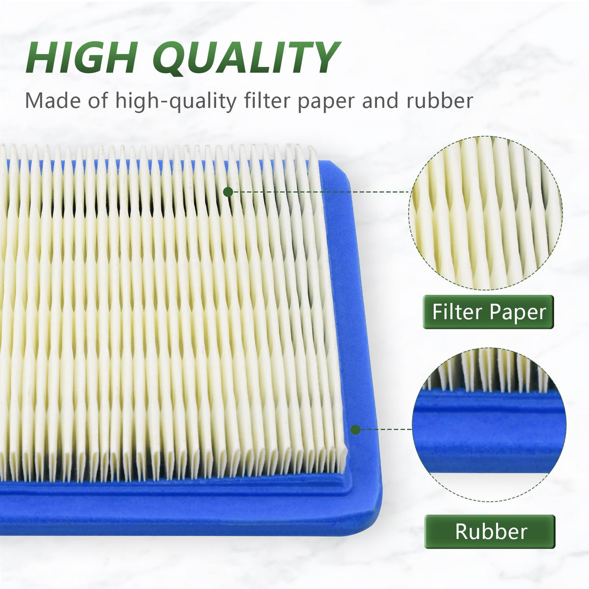 Tecreddy air filter side view highlighting easy access for quick replacement