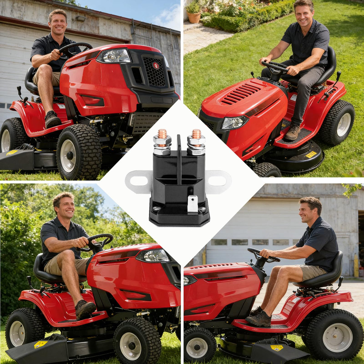 Tecreddy 725-1426 solenoid installed on a riding mower for smooth engagement