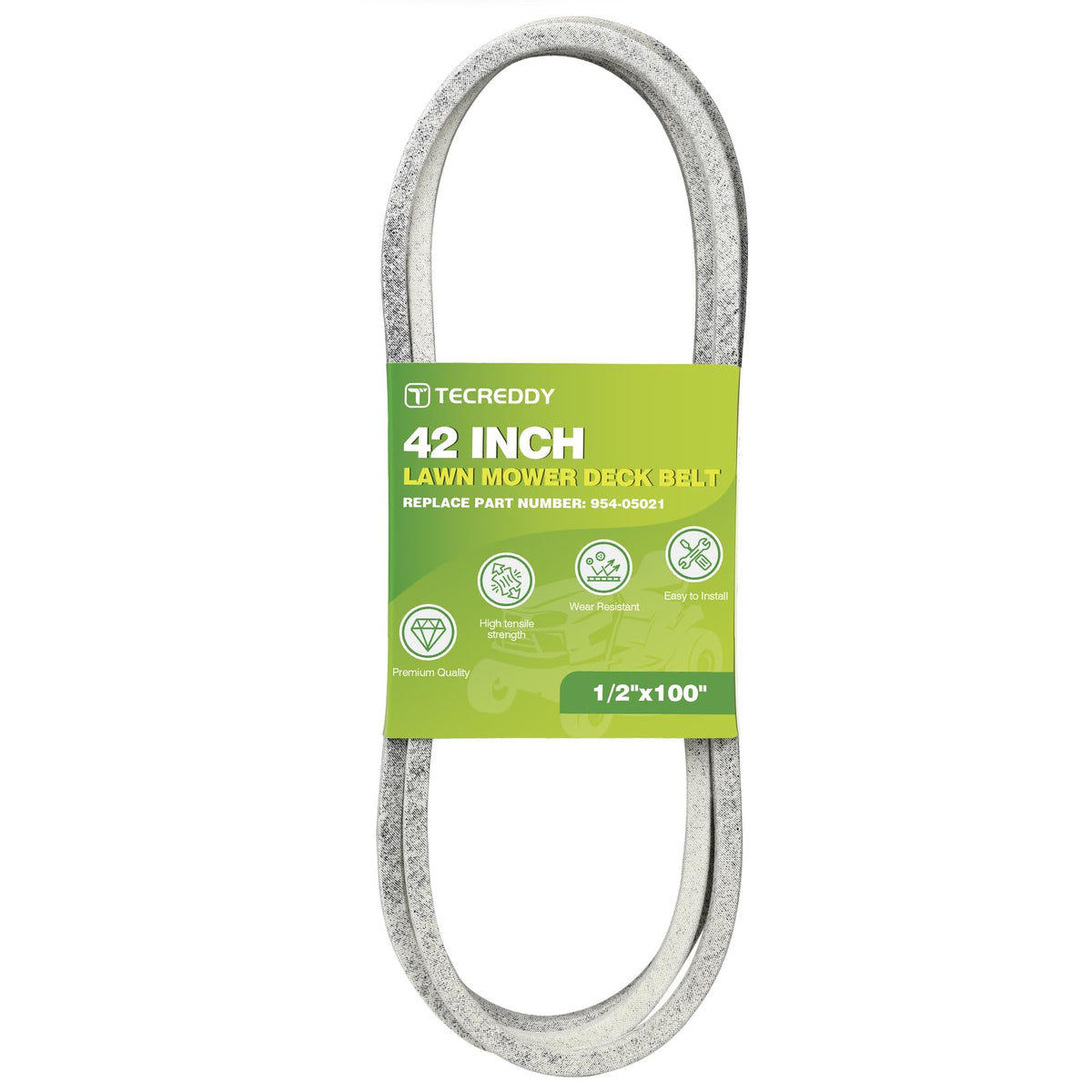 Tecreddy 954-05021 belt packaging shows durable aramid construction for lasting performance.