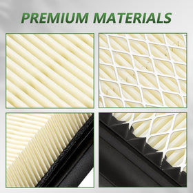 Tecreddy air filter close-up shows durable pleated media for protection.
