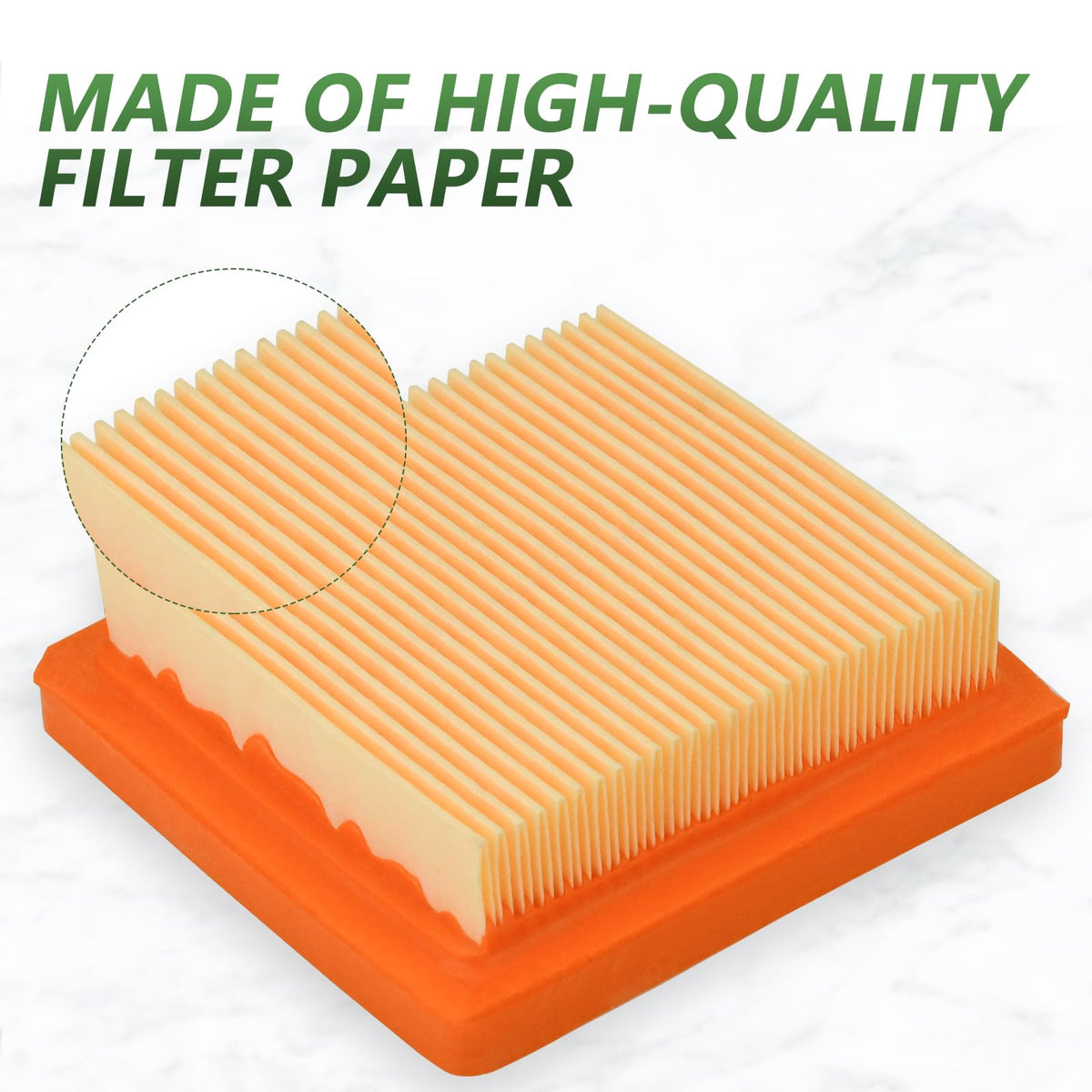 Tecreddy air filter for Stihl KM131R durable PVC-paper blend blocks debris