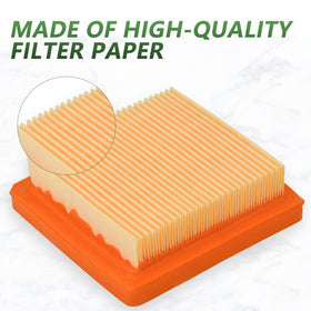 Tecreddy air filter for Stihl KM131R durable PVC-paper blend blocks debris