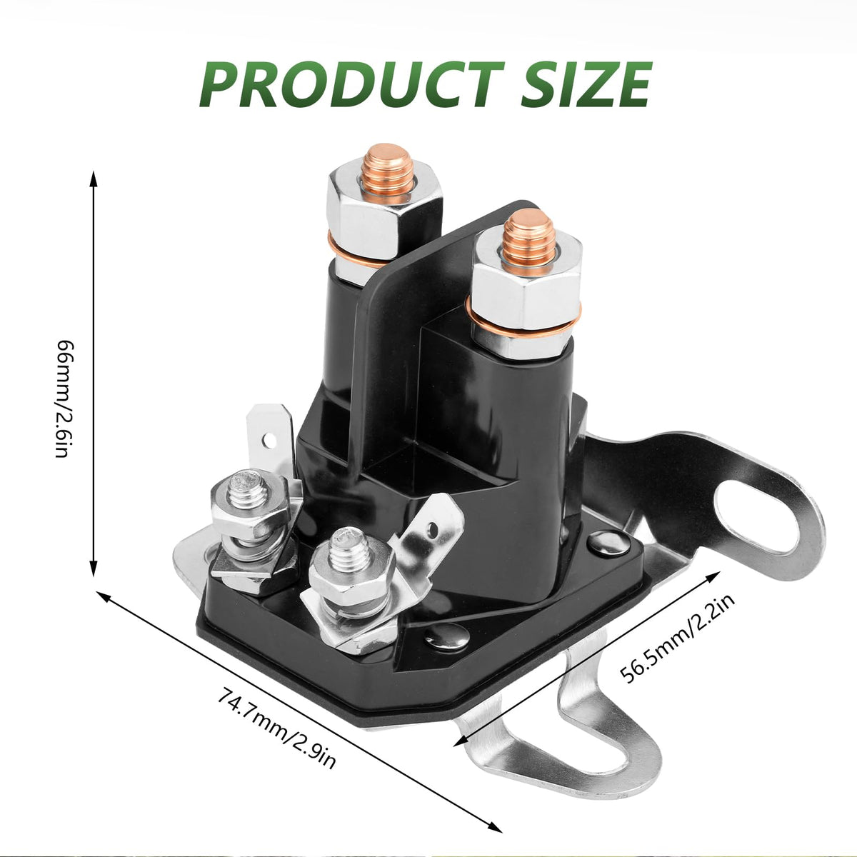 Copper winding improves electrical efficiency and longevity in the solenoid.