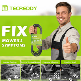 Tecreddy easy-install deck belt simplifies DIY mower maintenance.