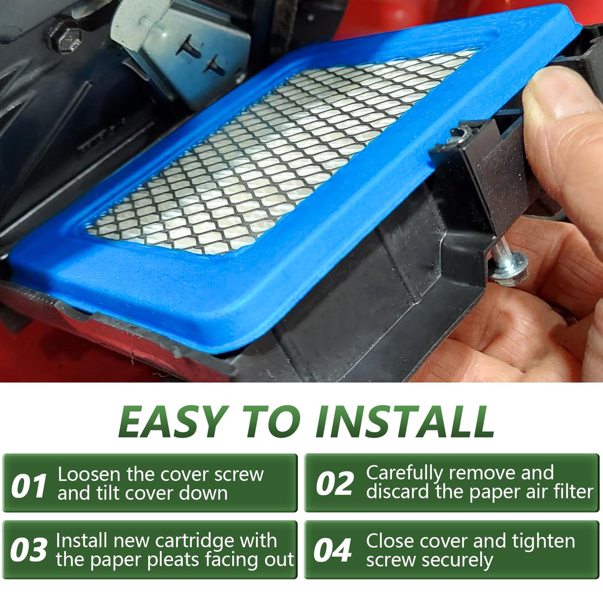 Tecreddy installation steps illustration for hassle-free mower maintenance