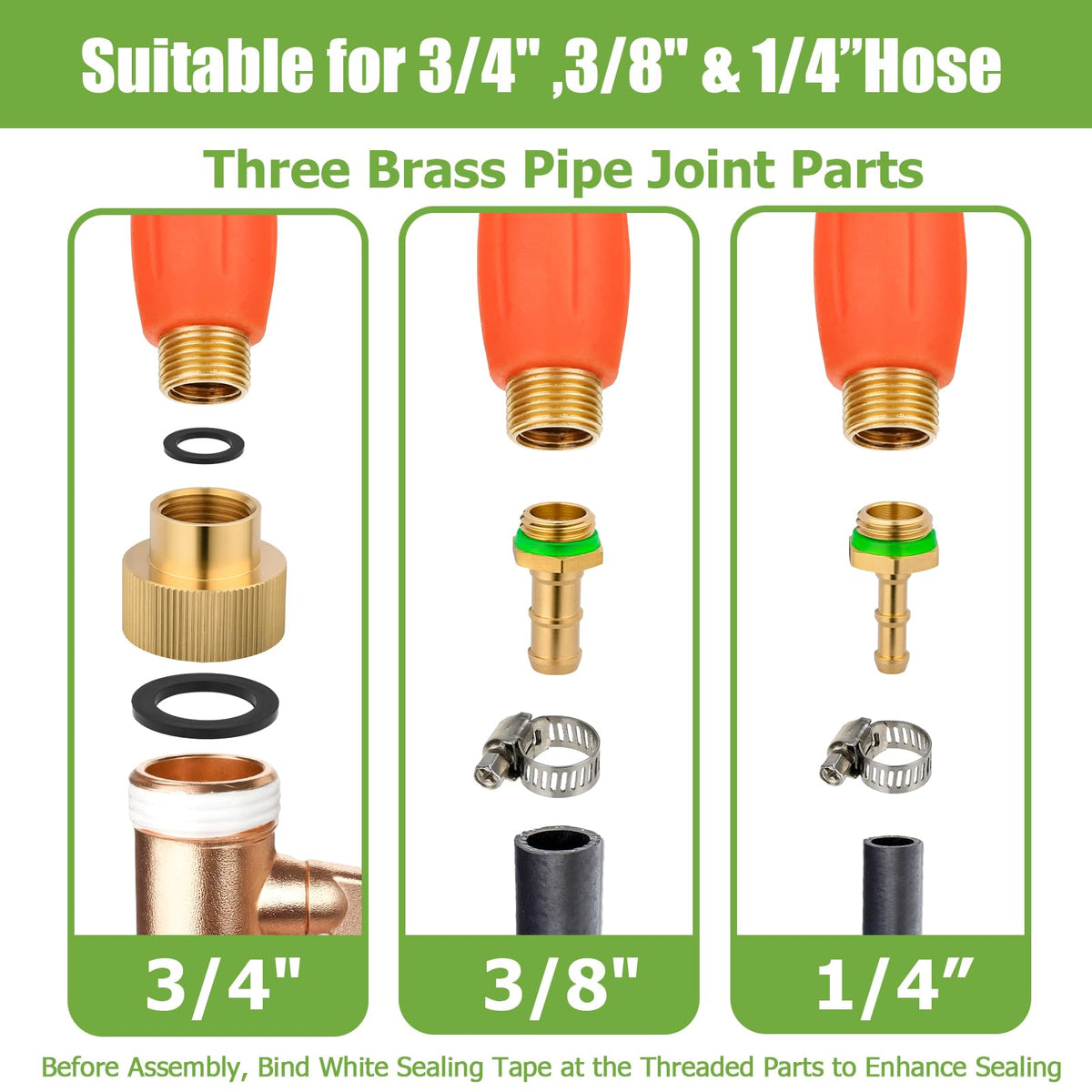 Tecreddy 3/4 inch garden hose joint fits standard hoses for quick setup.