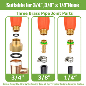 Tecreddy 3/4 inch garden hose joint fits standard hoses for quick setup.