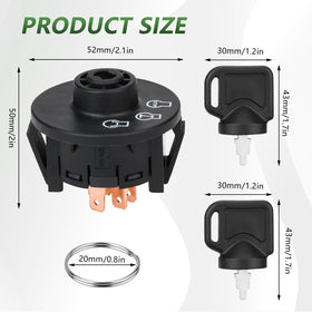 Tecreddy ignition switch compatibility chart; supports ExMark and Toro mower models