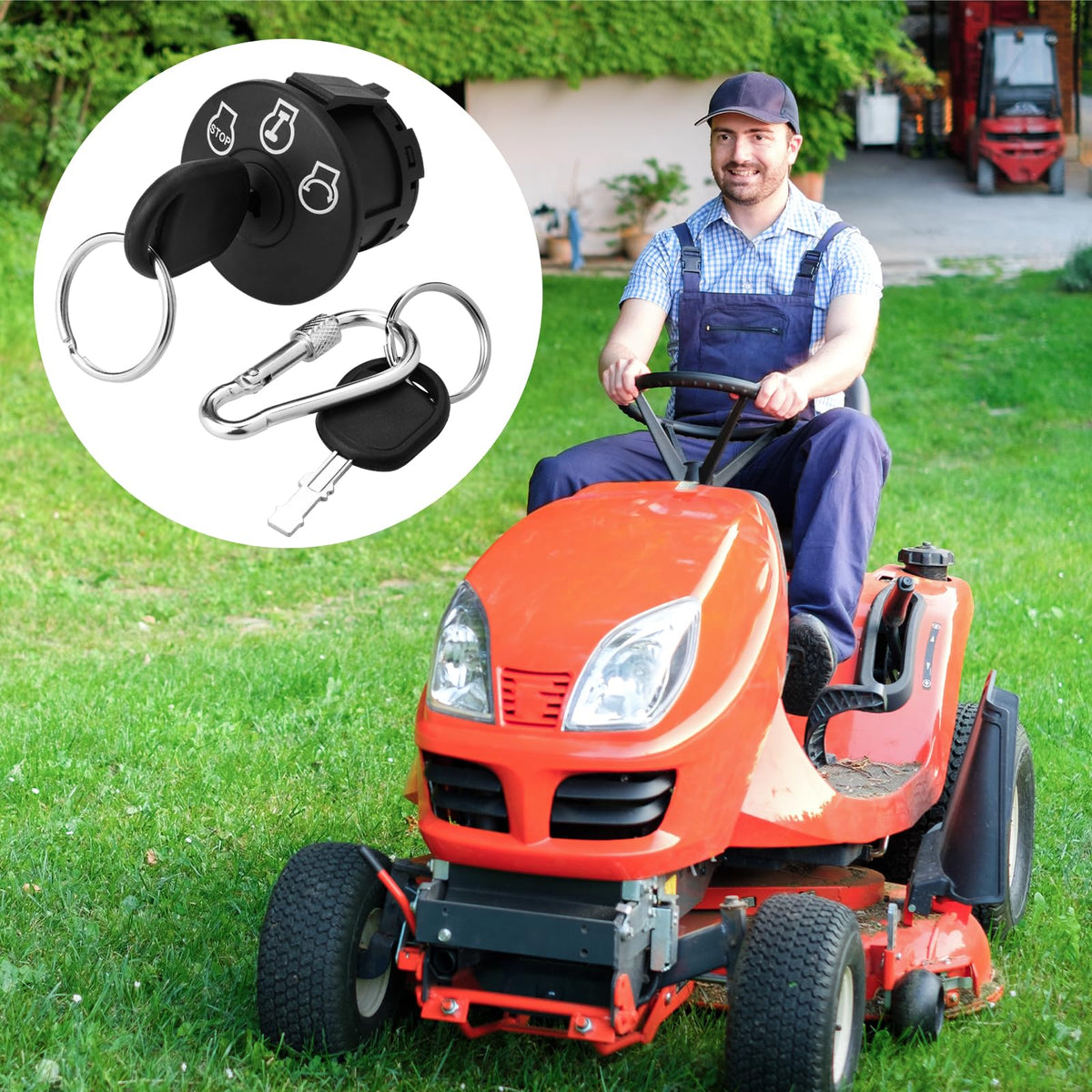 Tecreddy ignition switch for JD AM133596 enables dependable starts in riding mowers.