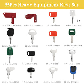 Key ring organization shows easy identification and portable convenience for busy crews