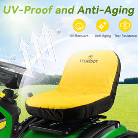 Tecreddy seat cover anti-slip cushioning prevents sliding on uneven terrain.