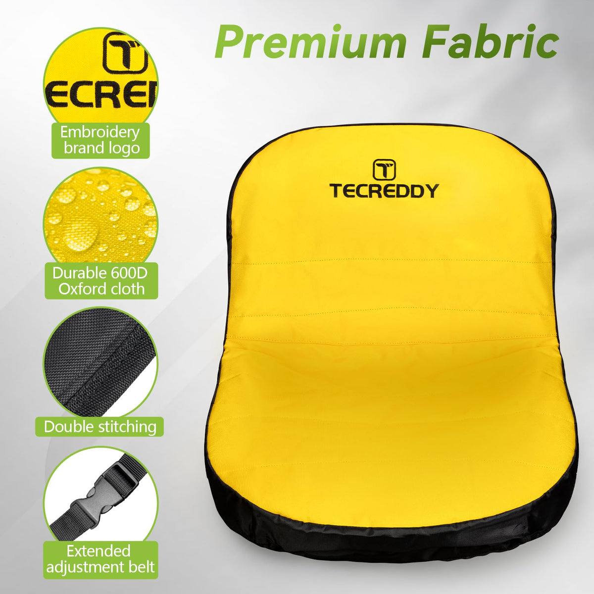 Tecreddy cushioned design adds comfort for long mowing sessions.