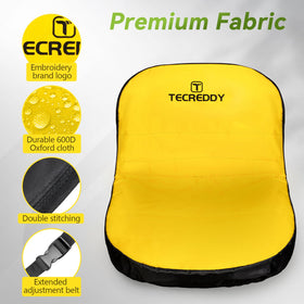 Tecreddy seat cover quick install elastic hem fits seats in seconds.