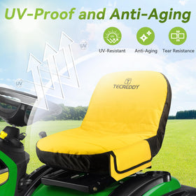 Tecreddy yellow-accent seat cover stays cooler than dark options.