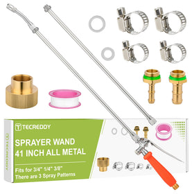 Tecreddy complete sprayer wand package includes wand, nozzle, extensions and fittings.