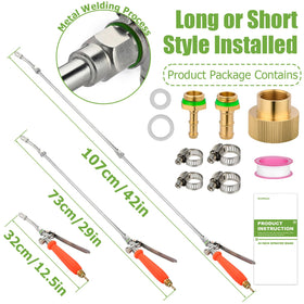 Tecreddy stainless steel extension tubes provide durable watering extensions.