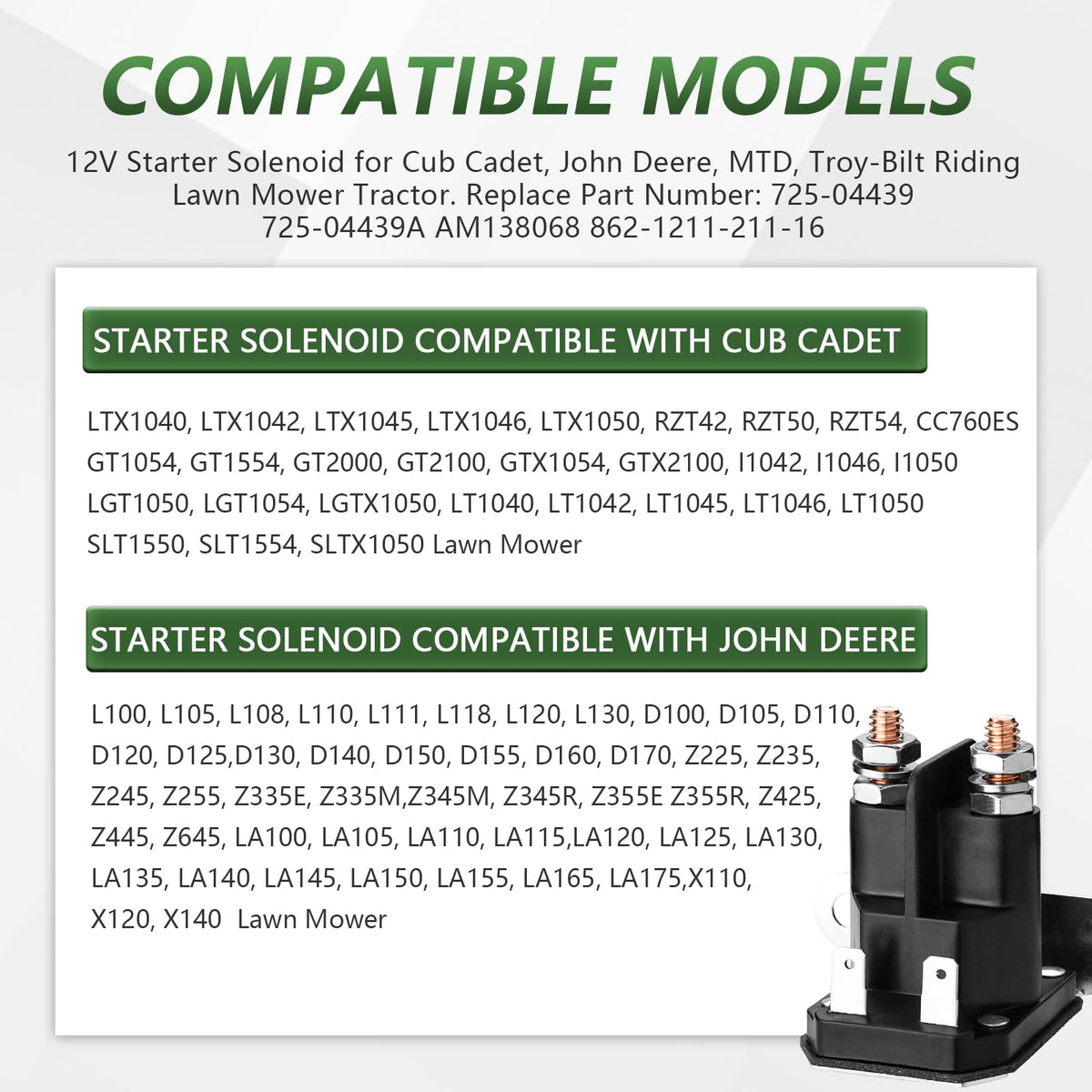 Tecreddy 12V solenoid with 1/4 inch terminal stud for easy wiring.