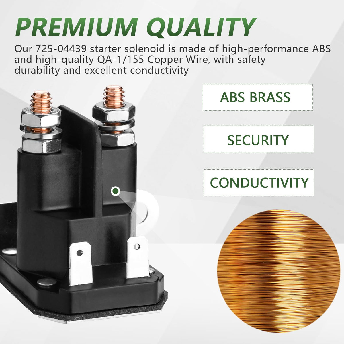 Tecreddy starter solenoid for Cub Cadet fit models enables smooth operation.