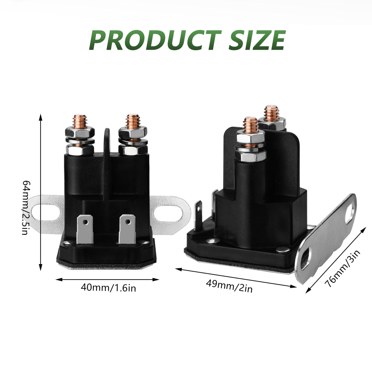 Tecreddy solenoid showing grounded terminal for safe electrical connection.