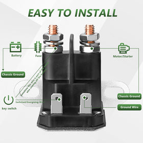 Tecreddy starter solenoid for John Deere fit models ensures reliable starting.