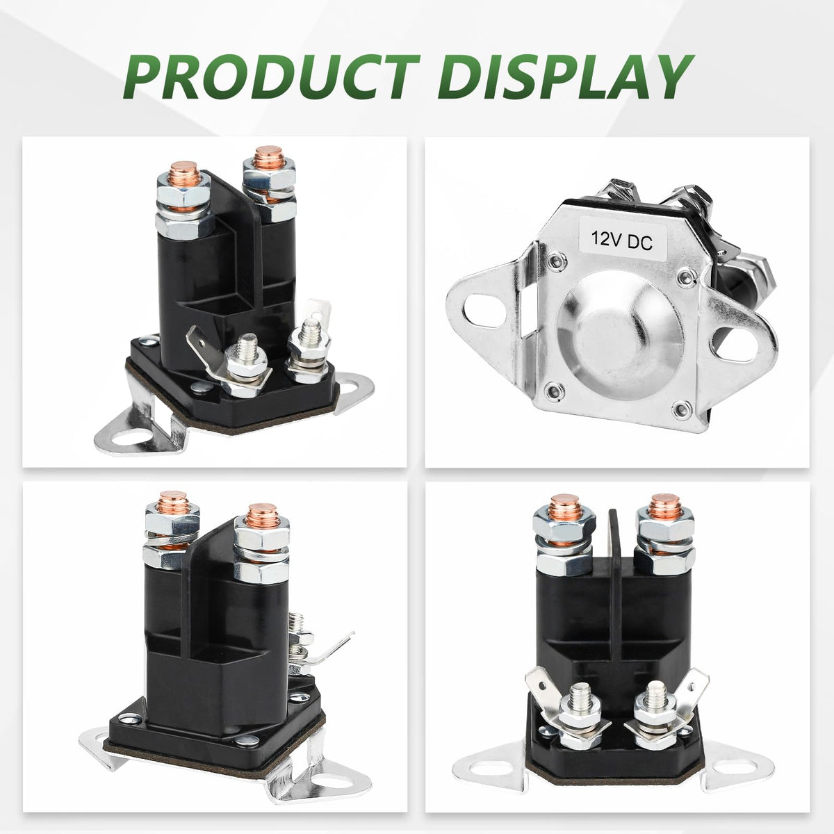 Tecreddy solenoid showing 3/16 and 5/16 inch studs for mounting.