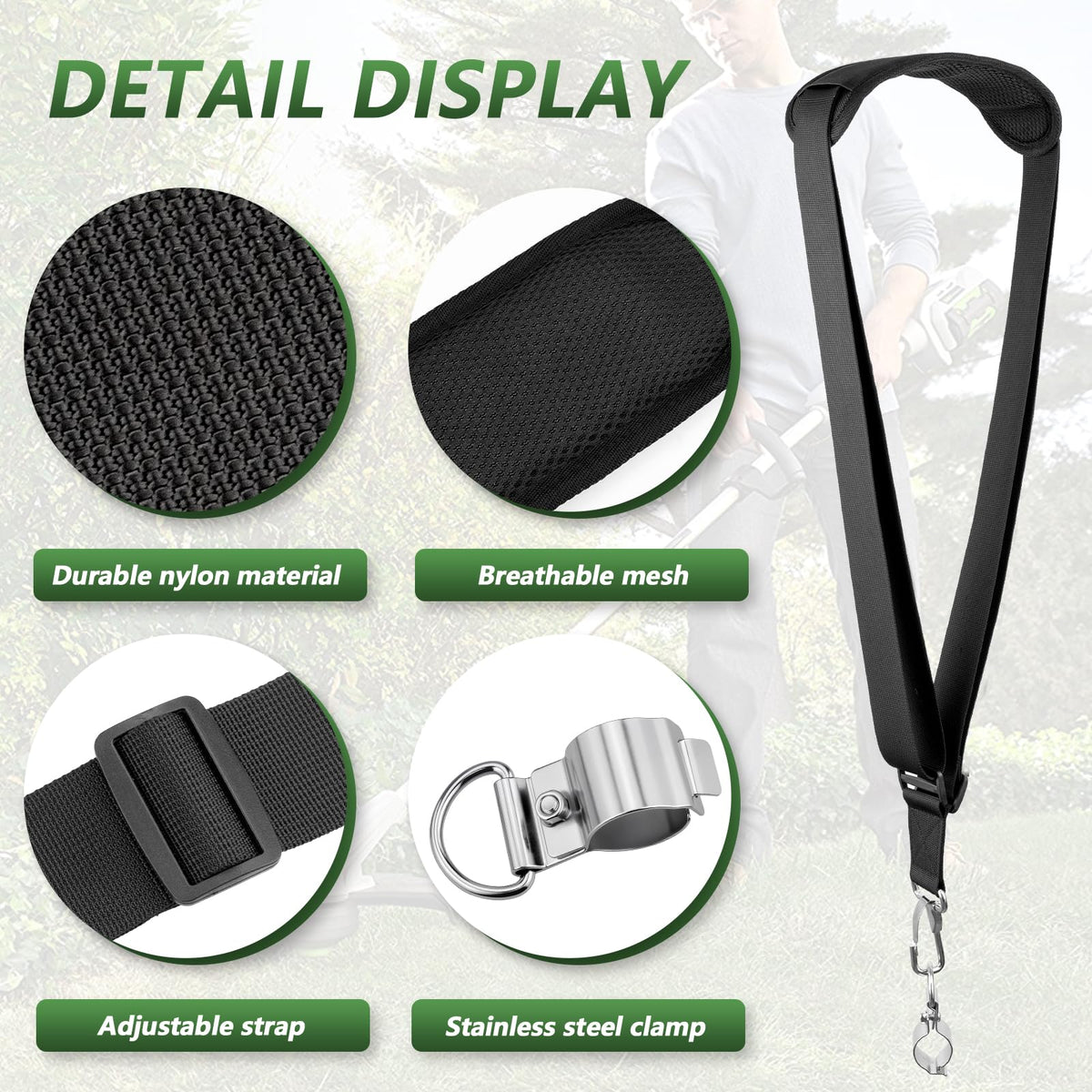Tecreddy adjustable length strap fits most users and setups.