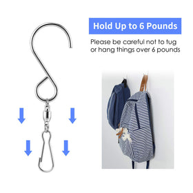 TecUnite stainless steel swivel clip ready for multiple hanging uses.