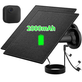 Teczckc B-Link solar panel front view powering compatible Blink cameras.