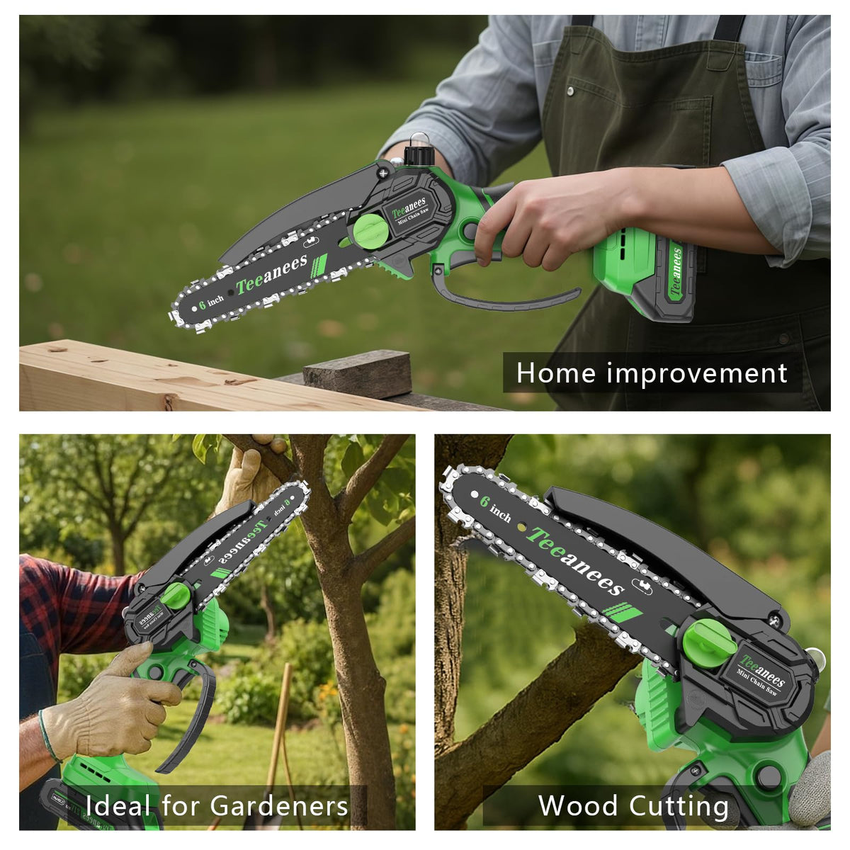 TEEANEES ergonomic anti slip handle improves grip during use