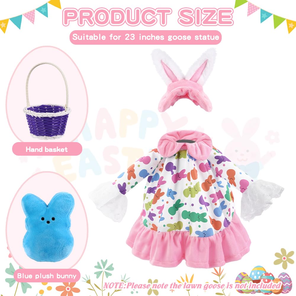 Teeanzo Easter goose outfit dress fabric closeup shows soft, durable material