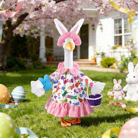 Teeanzo Easter goose outfit lawn display suitable for weddings and parties