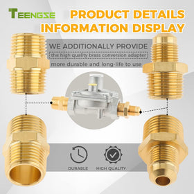 TEENGSE regulator inlet and outlet ports in 1/2-inch FPT.