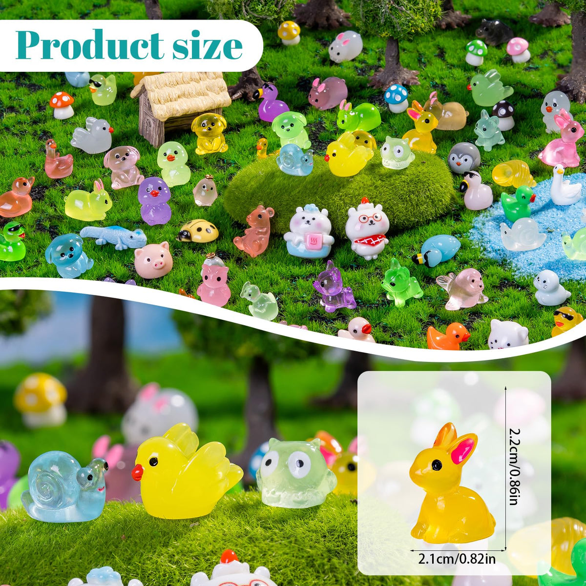 Teenzee mini resin bunny figurine for crafts and kids' learning play