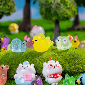 Teenzee mini resin fox figurine for imaginative crafts and gift toppers