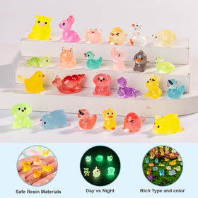 Glow-in-the-dark Teenzee figures add subtle night-time charm to fairy gardens