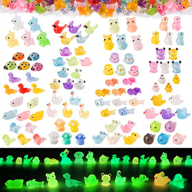 Teenzee luminous mini resin animals for fairy garden decor and crafts