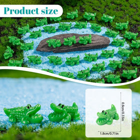 Teenzee mini resin crocodile ornaments suitable for desktop decor and small landscapes