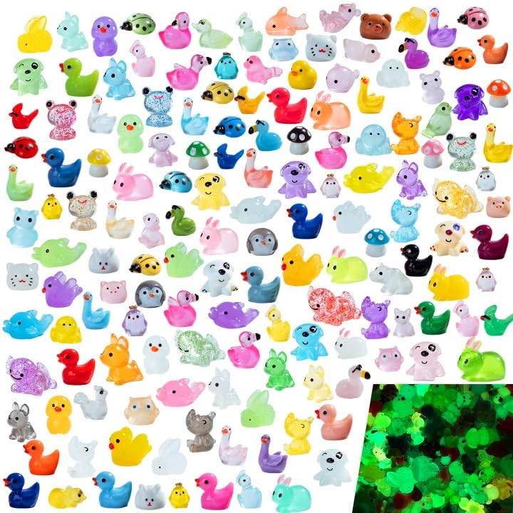 Teenzee mini resin animals collection for compact storage in a portable box.