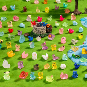 Teenzee resin animal figures 0.4-1.5 inches ideal for tiny craft projects.