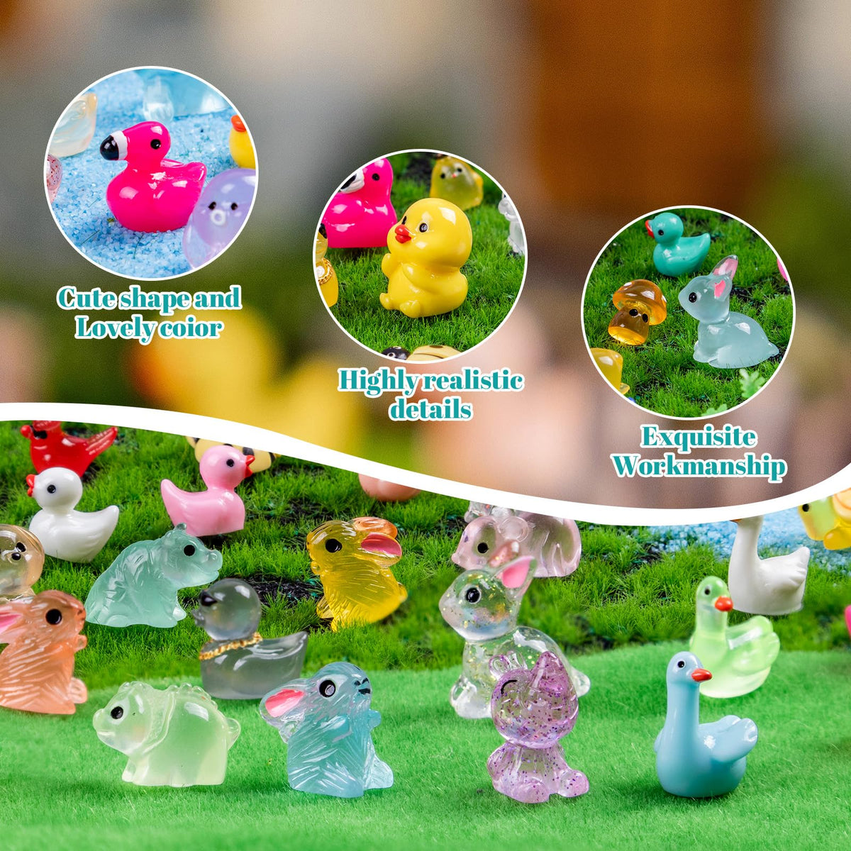 Teenzee miniature fairy garden figures for landscape accents