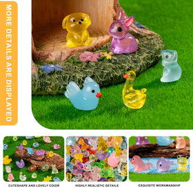 Teenzee resin animal figurines with glossy finish for DIY projects