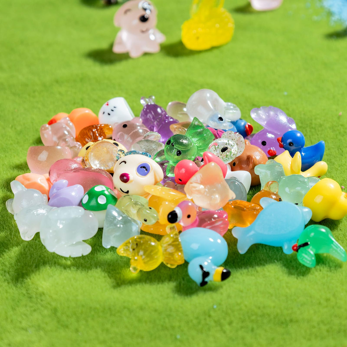 Teenzee tiny figures add whimsy to shelves and setups.