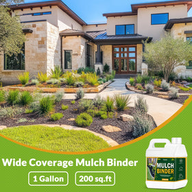 Teexpert rain washout-proof adhesive protects beds during heavy storms.