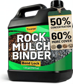 Teexpert Rock Glue bottle closeup illustrating a heavy-duty bond for landscaping projects.