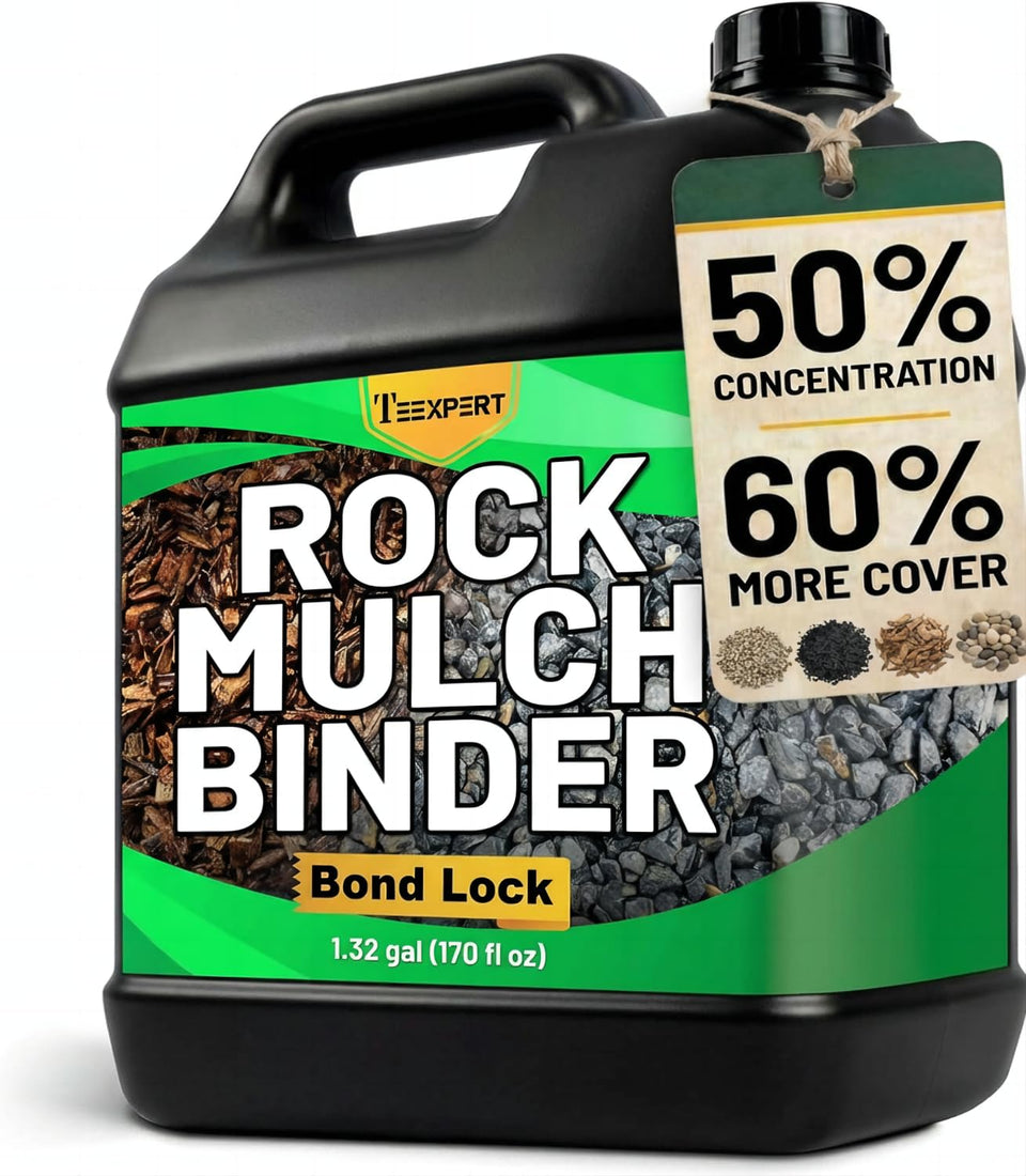 Teexpert Rock Glue bottle closeup illustrating a heavy-duty bond for landscaping projects.