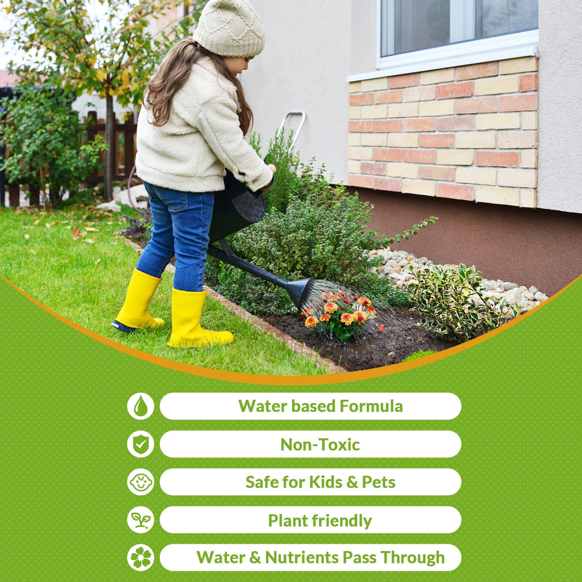 Teexpert wind-resistant adhesive keeps gravel in place on windy days.