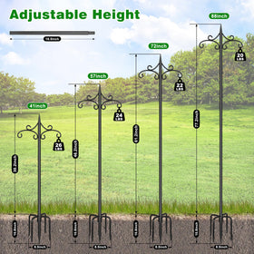 Tegarbed 5-prong base provides stable outdoor support against wind and rain.